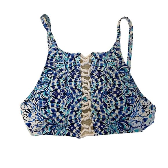 NWOT Lilly Pulitzer Call My Shell Phone Adderlay Halter Bikini Top, Size 4 - Picture 3 of 5